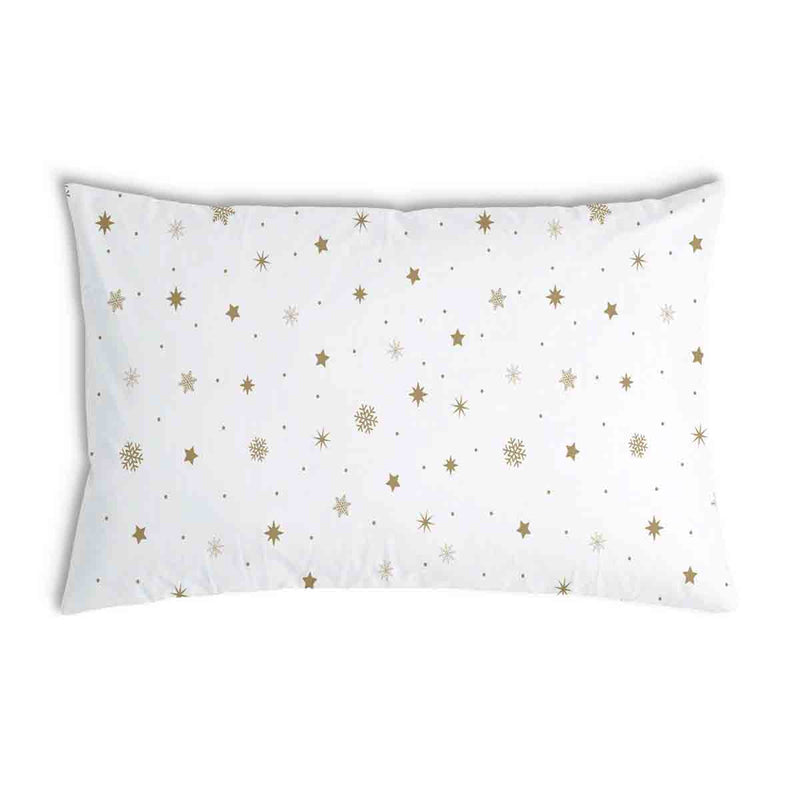 Cuscino sanitario bianco con stelle dorate