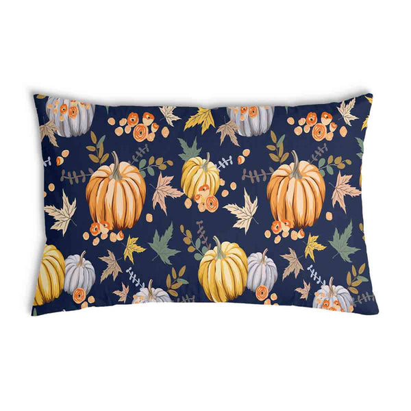 Cuscino salute blu con zucche