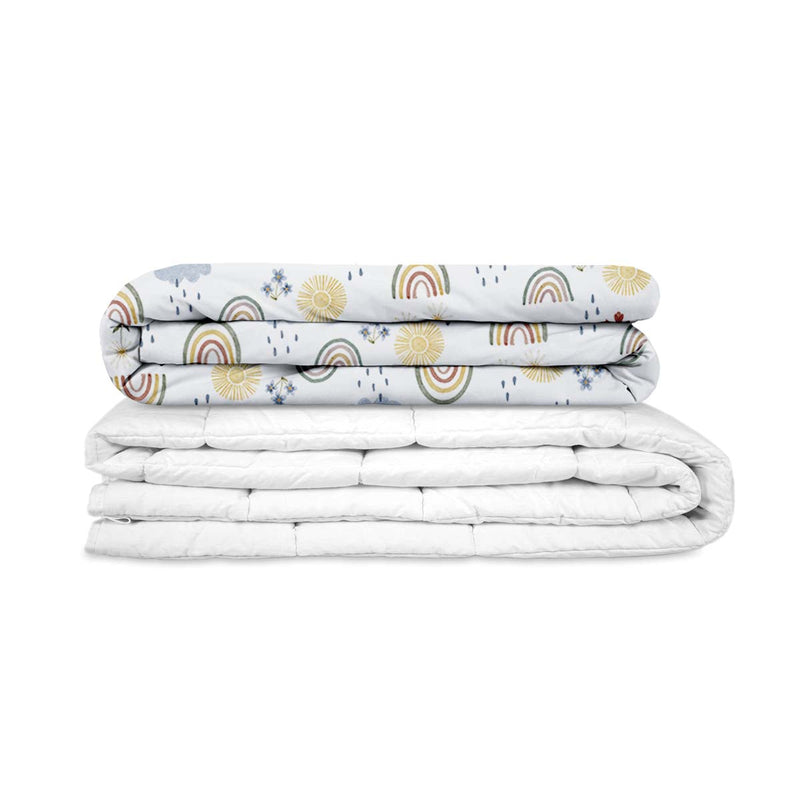 Coperta terapeutica originale - Coperta ponderata arcobaleno con rivestimento in cotone per bambini