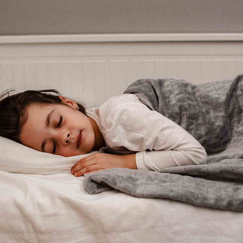 Coperta terapeutica originale - Coperta ponderata con rivestimento per 4 stagioni in grigio per bambini