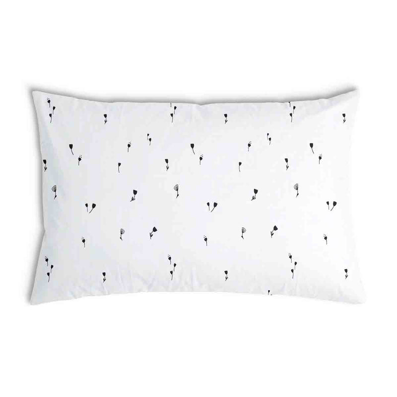 Cuscino salute bianco con soffioni neri