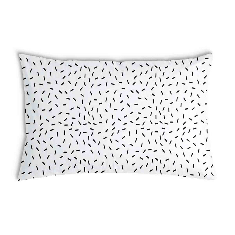 Cuscino sanitario bianco con strisce nere