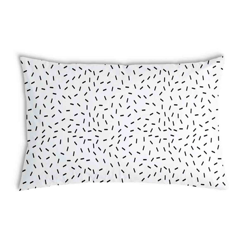 Cuscino sanitario bianco con strisce nere