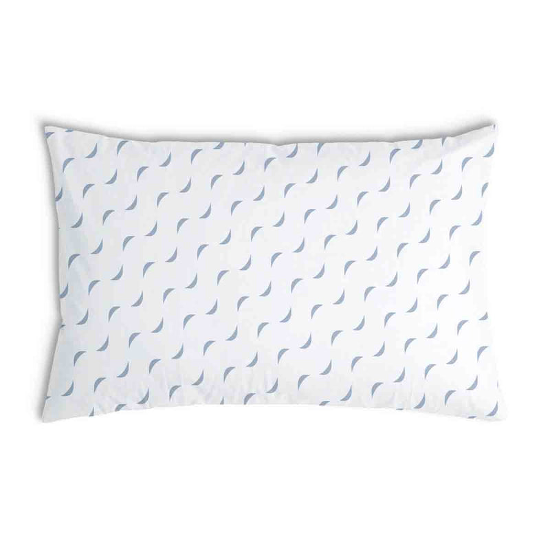 Cuscino sanitario bianco con onde blu