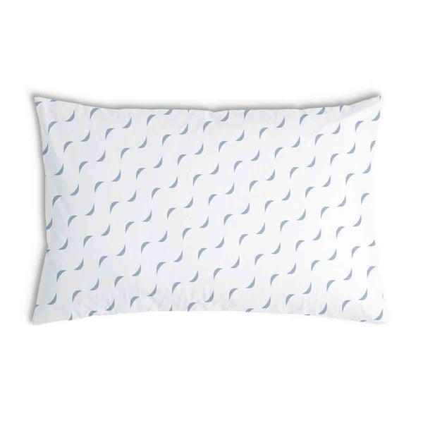 Cuscino sanitario bianco con onde blu