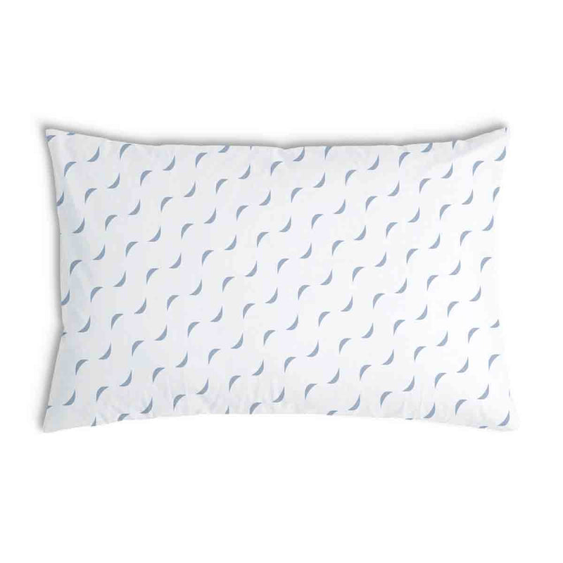 Cuscino sanitario bianco con onde blu