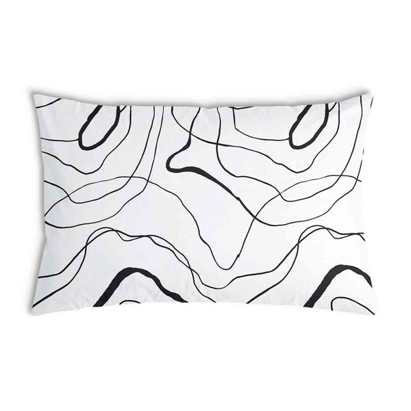 Cuscino sanitario con linee serpentine nere