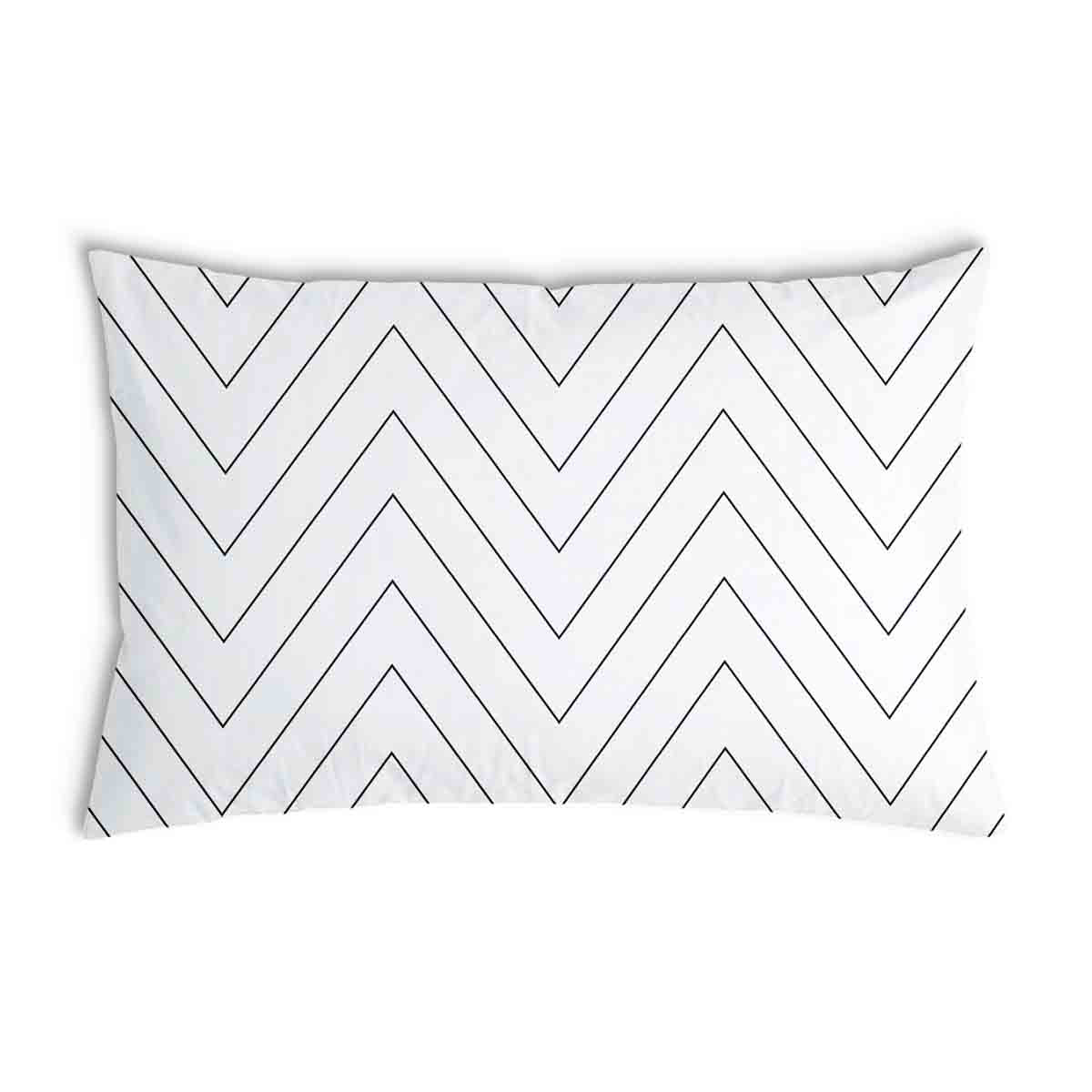 Cuscino sanitario bianco con zigzag nero