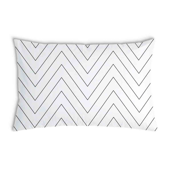 Cuscino sanitario bianco con zigzag nero