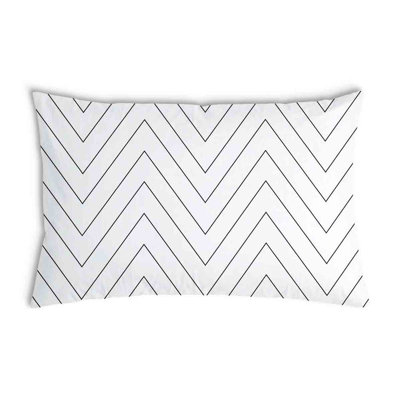 Cuscino sanitario bianco con zigzag nero