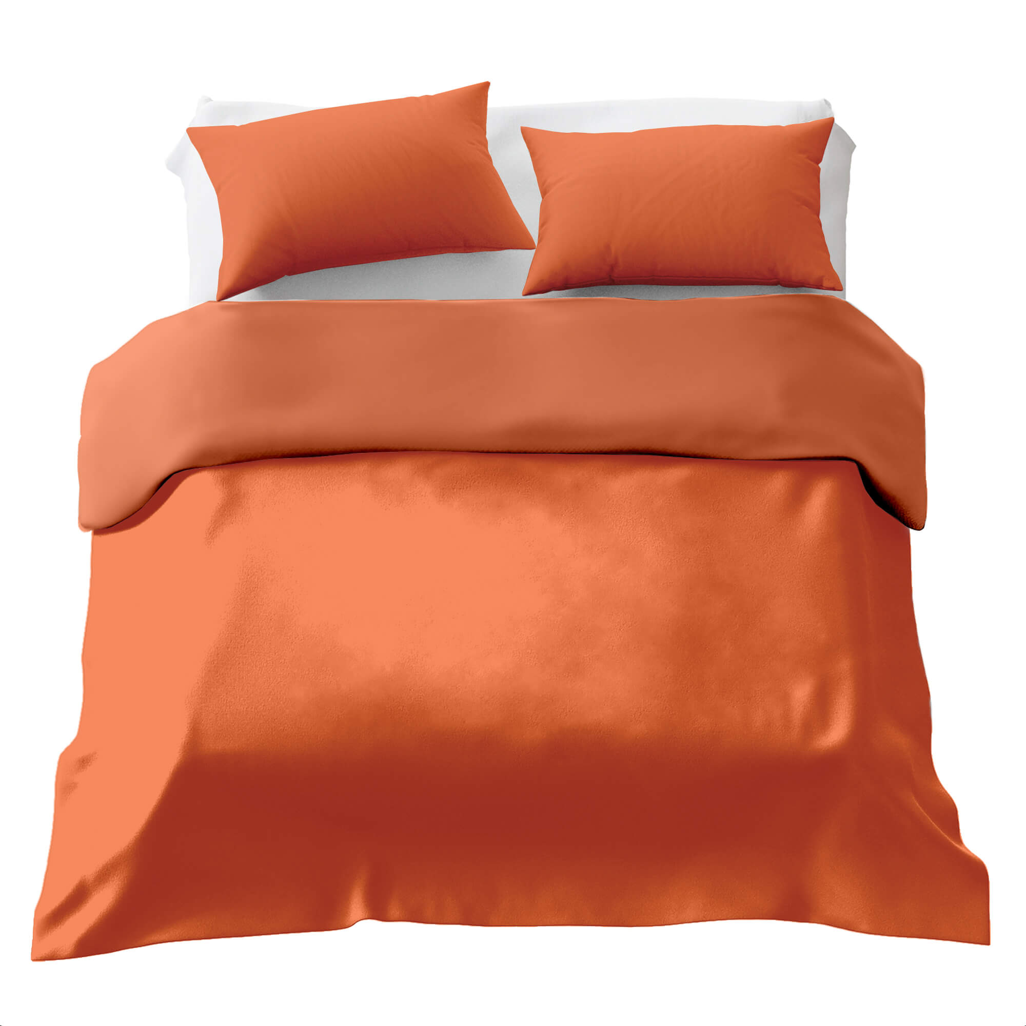 Set di biancheria da letto Basic con coperta terapeutica rosso ruggine