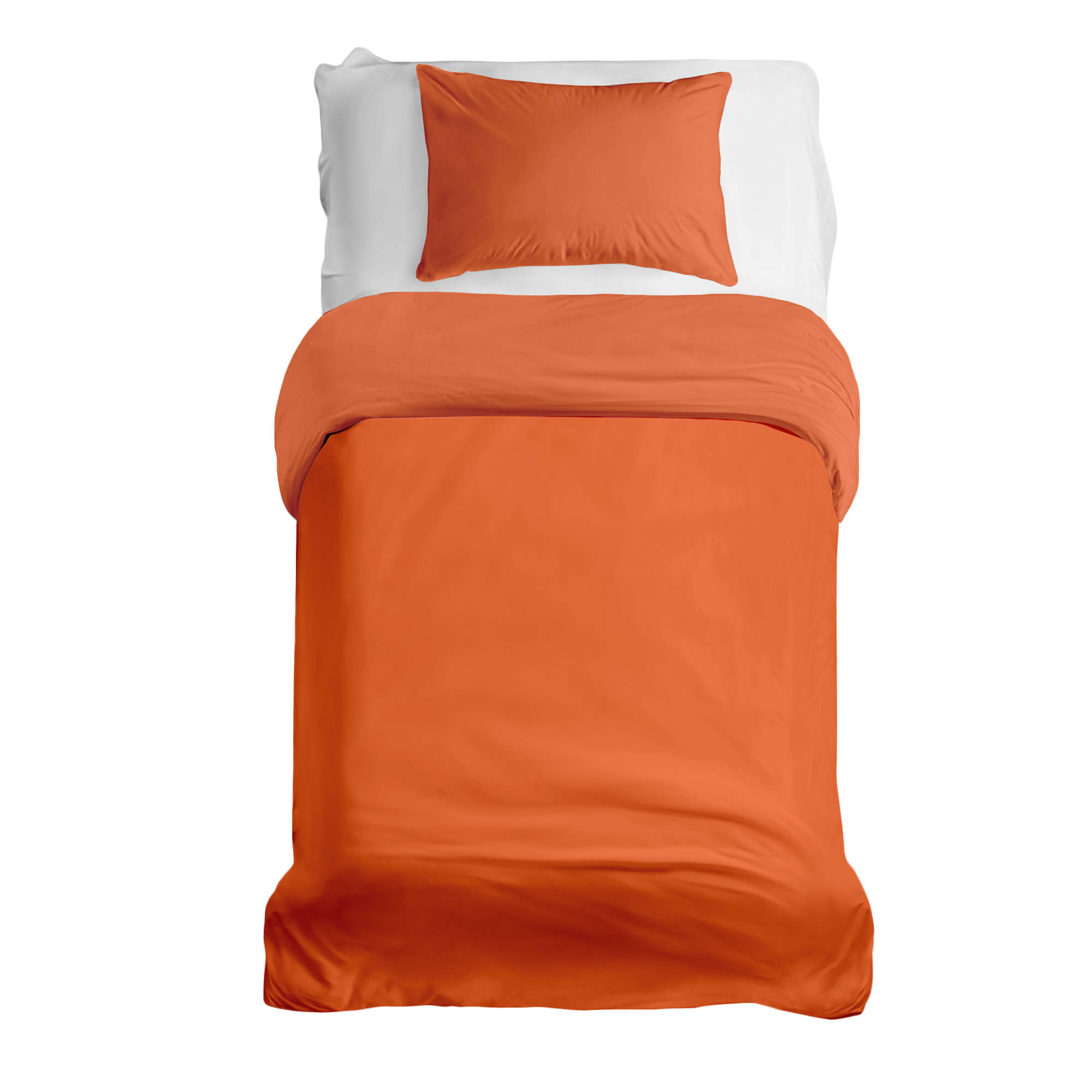 Set di biancheria da letto Basic con coperta terapeutica rosso ruggine