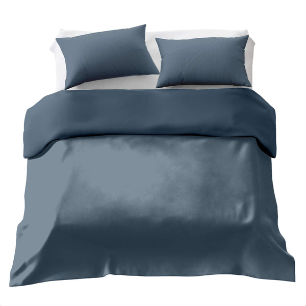 Set di biancheria da letto Basic coperta terapeutica acciaio blu