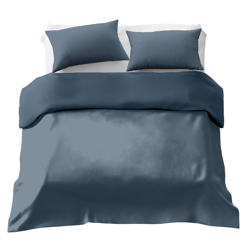 Set di biancheria da letto Basic coperta terapeutica acciaio blu