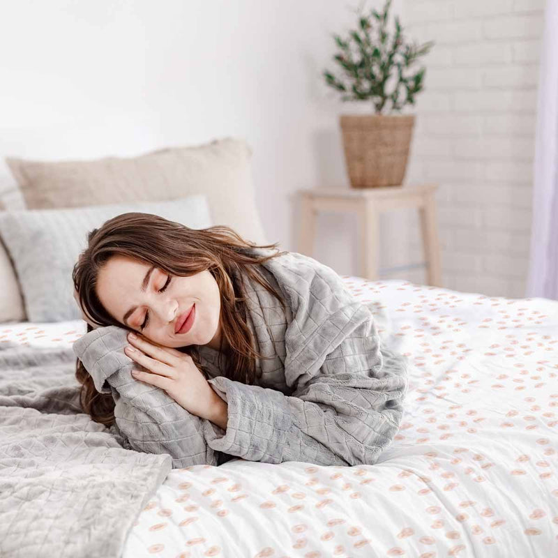 Coperta terapeutica originale - Rivestimento in cotone con puntini arancioni