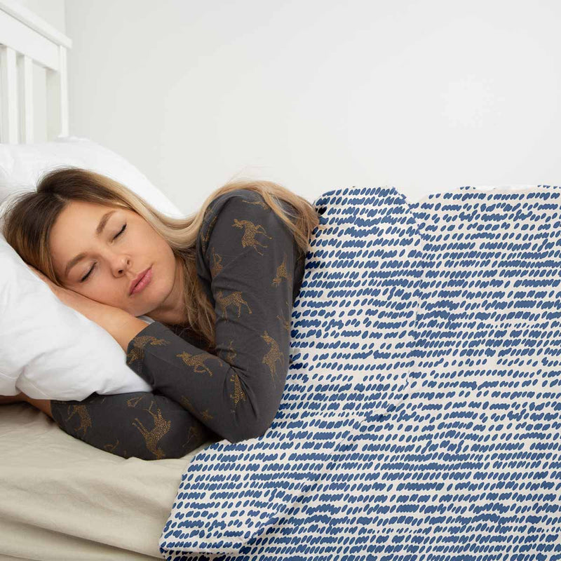 Coperta terapeutica originale - Rivestimento in cotone con puntini blu