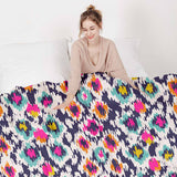 Coperta terapeutica originale - Rivestimento in cotone colorato con stampa leopardata