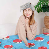 Coperta terapeutica originale - Rivestimento in cotone azzurro chiaro con Pokemon