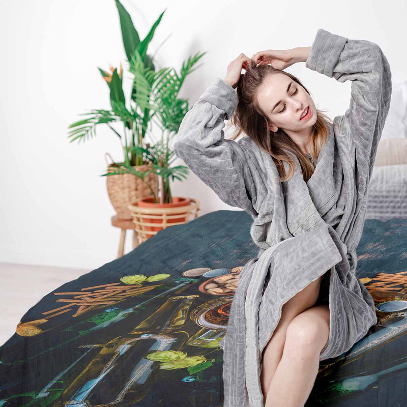 Set di biancheria da letto con coperte terapeutiche serata italiana