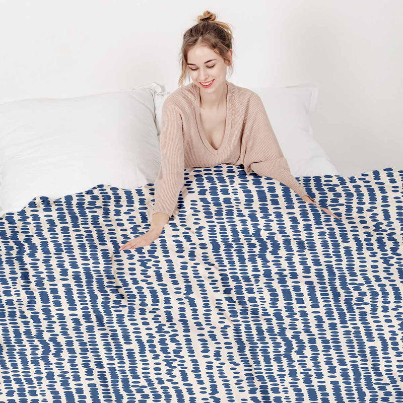 Coperta terapeutica originale - Rivestimento in cotone con puntini blu