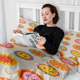 Coperta terapeutica originale - Rivestimento in cotone beige con sole