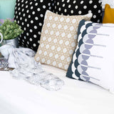 Cuscino sanitario bianco con cerchi beige