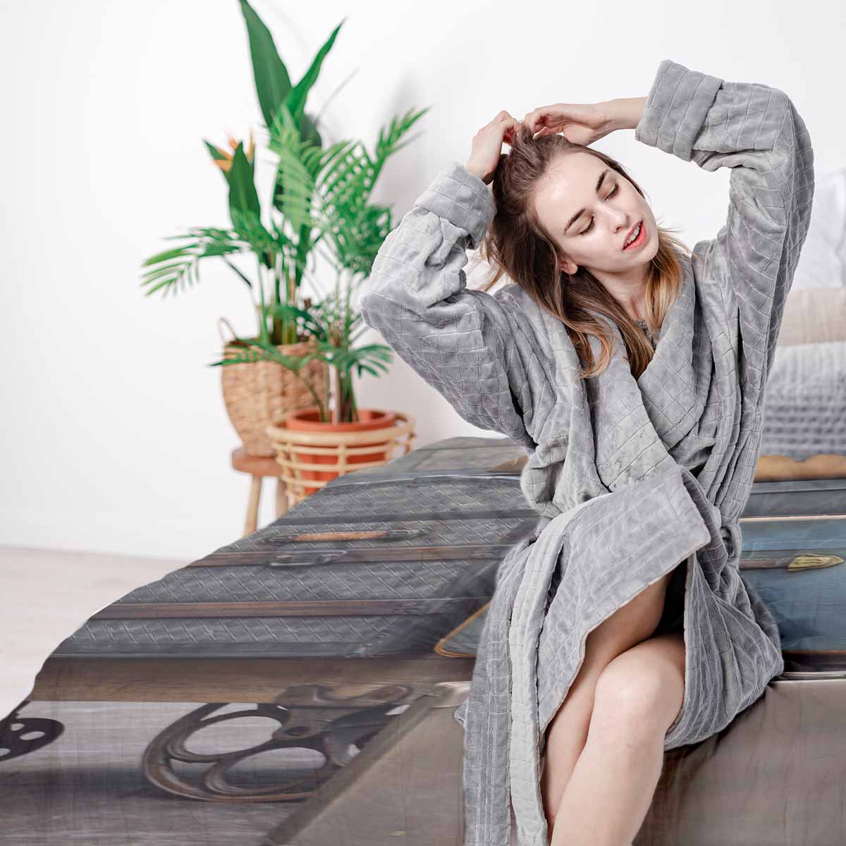 Set di biancheria da letto con coperte terapeutiche e scatole