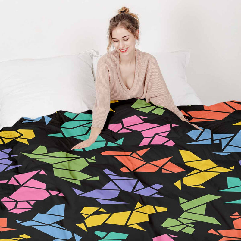 Coperta terapeutica originale - Rivestimento in cotone Origami cane