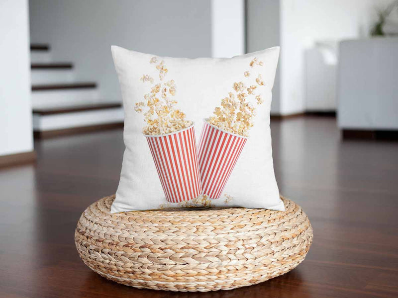 Cuscino sanitario bianco con popcorn