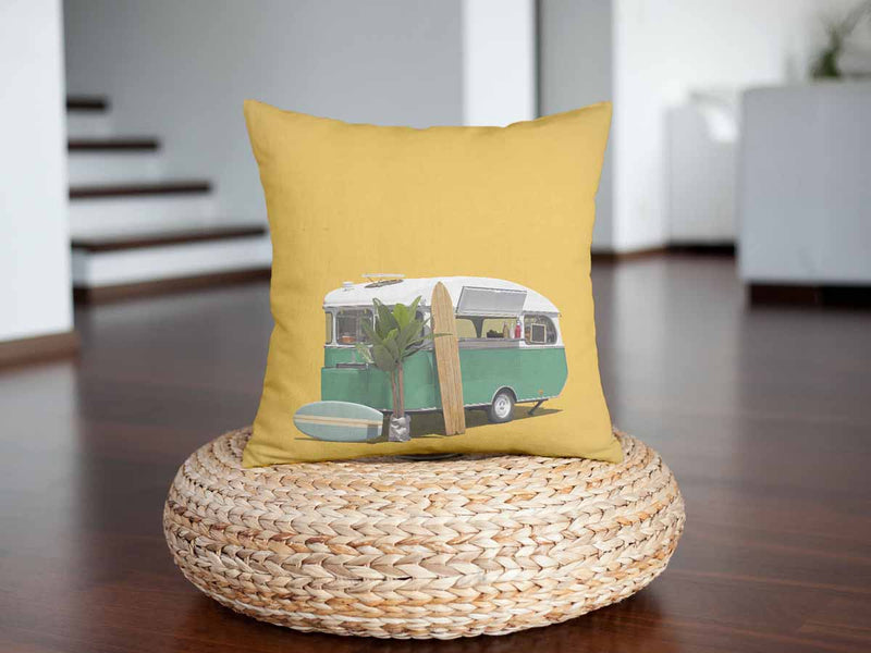 Cuscino sanitario giallo con bus