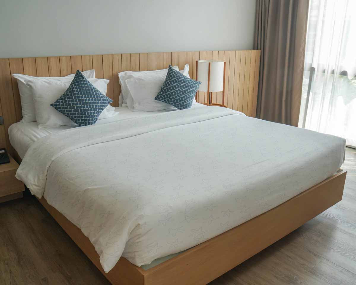Coperta terapeutica originale - Rivestimento in cotone bianco con delicati stelline