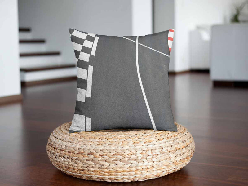 Cuscino sanitario grigio scuro con strisce bianche