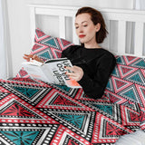 Coperta terapeutica originale - Rivestimento in cotone con triangoli colorati