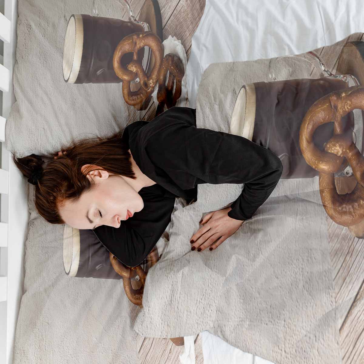 Set di biancheria da letto con coperte terapeutiche e pretzel