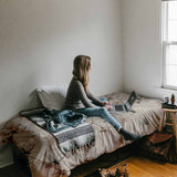 Coperta terapeutica originale - Rivestimento in cotone beige con tarme