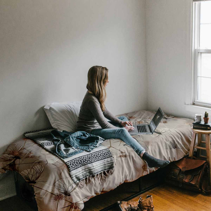 Coperta terapeutica originale - Rivestimento in cotone beige con tarme