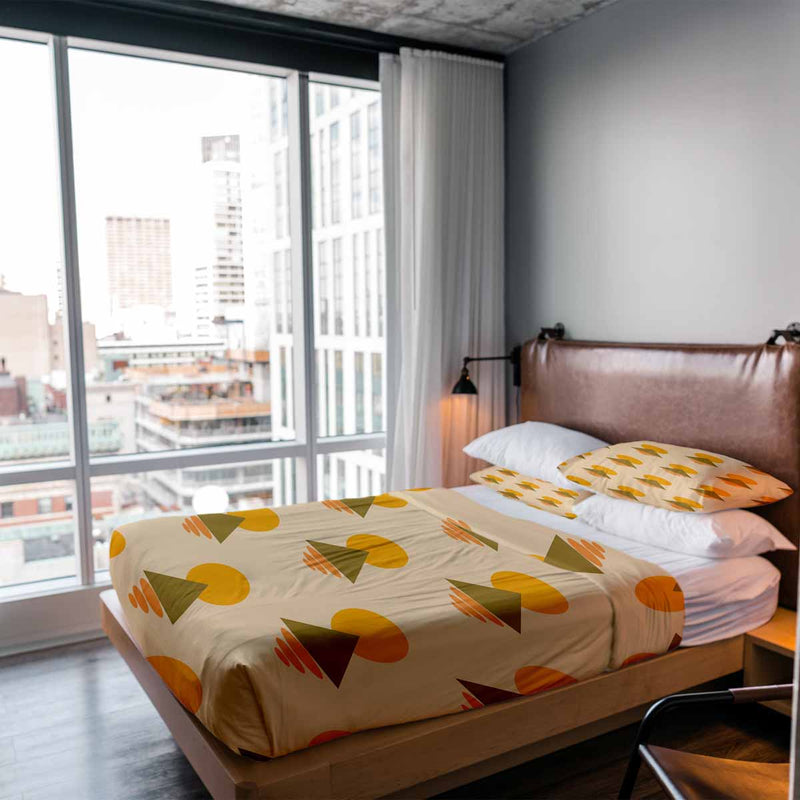 Coperta terapeutica originale - Rivestimento in cotone con forme gialle