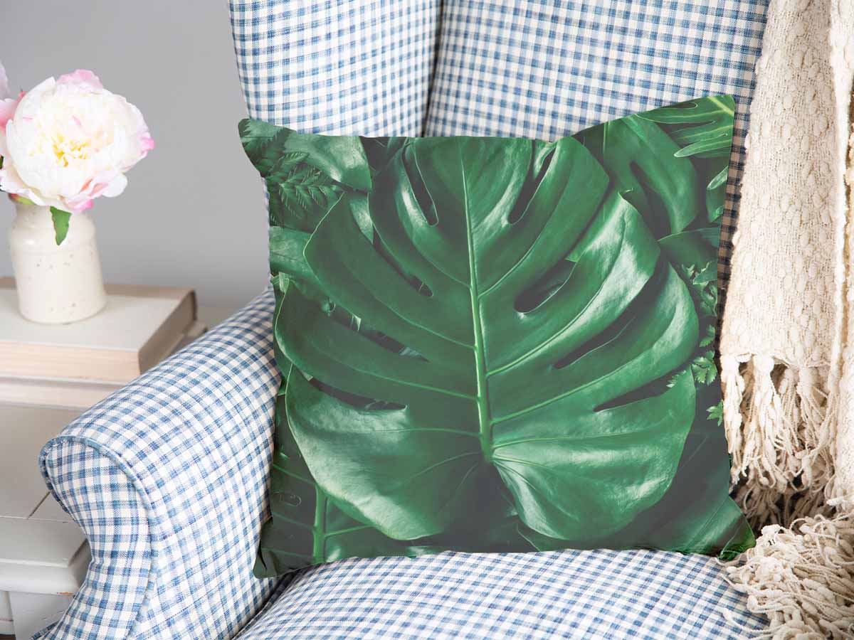 Cuscino per la salute con pianta di Monstera