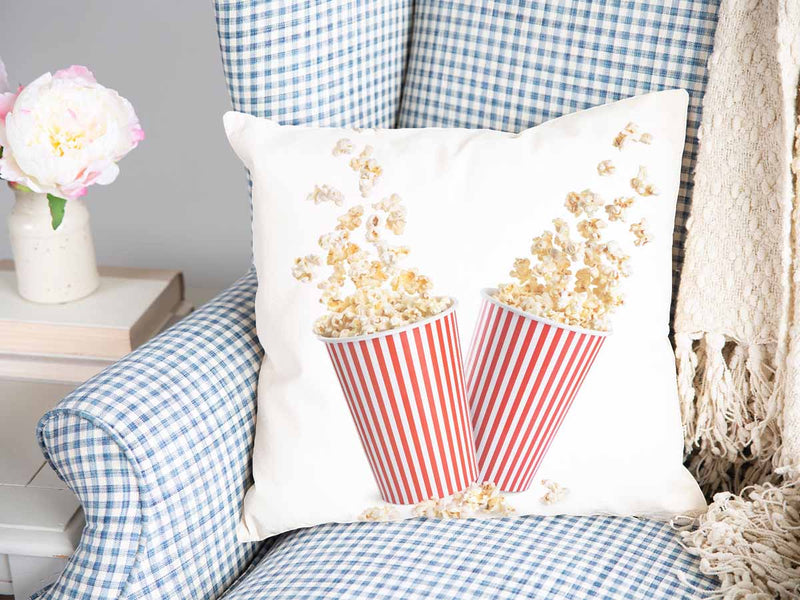 Cuscino sanitario bianco con popcorn