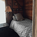 Coperta terapeutica originale - Rivestimento in cotone bianco con cerchi grigi