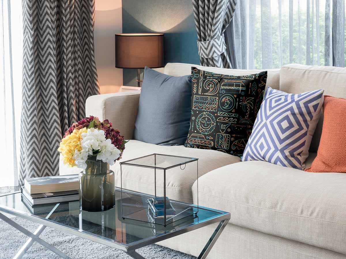 Cuscino sanitario con motivo hawaiano verde