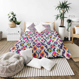 Set di biancheria da letto con coperta terapeutica colorata con stampa leopardata