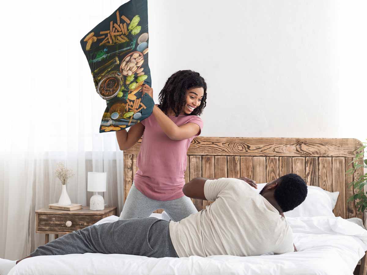 Cuscino salute serata italiana