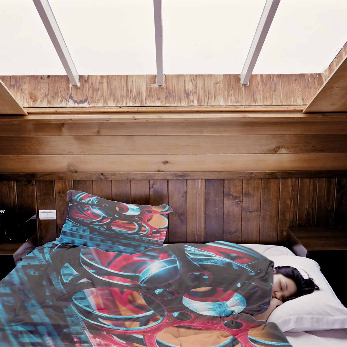 Set di biancheria da letto con coperta terapeutica e movimento a orologeria