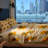 Coperta terapeutica originale - Rivestimento in cotone con forme gialle