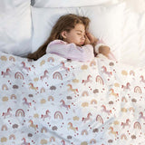 Coperta terapeutica originale - Coperta ponderata unicorno con rivestimento in cotone per bambini
