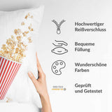 Cuscino sanitario bianco con popcorn