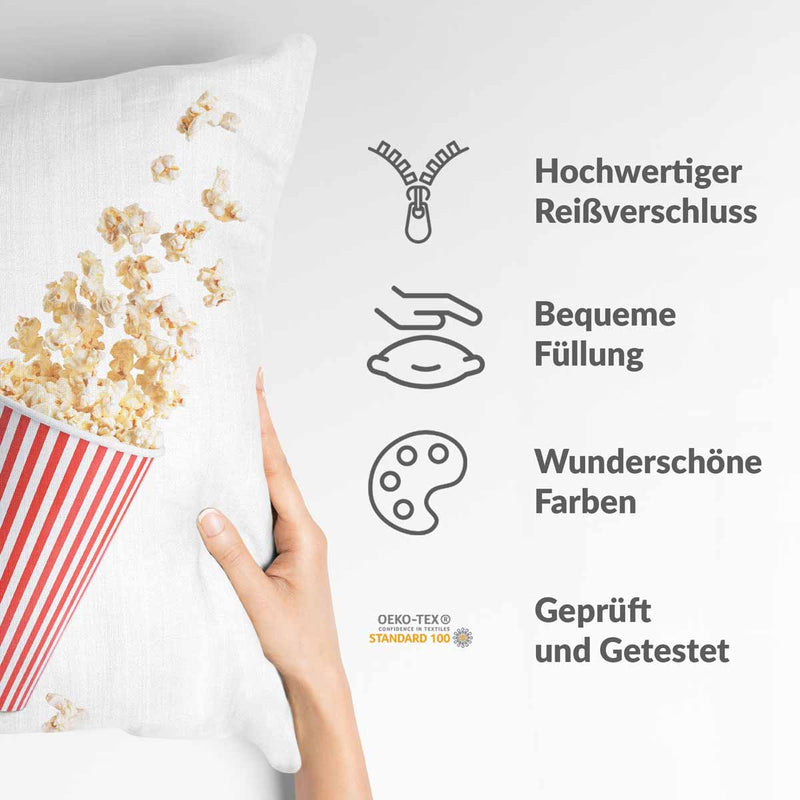 Cuscino sanitario bianco con popcorn
