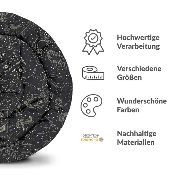 Coperta terapeutica originale - Rivestimento in cotone nero oroscopo