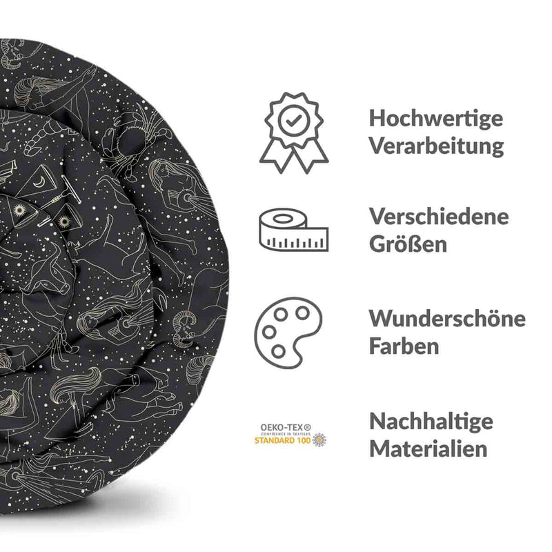 Coperta terapeutica originale - Rivestimento in cotone nero oroscopo